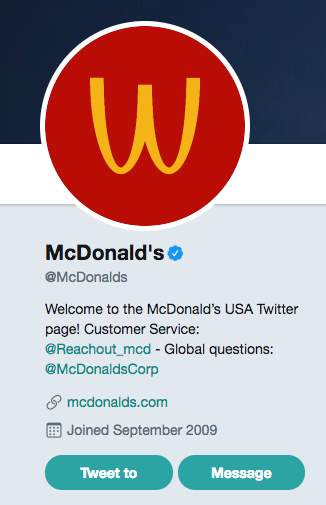 McDonalds have flipped their logo for International Women